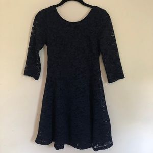 Nordstrom Lush Navy Blue Lace Mini Dress